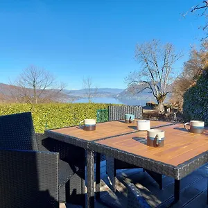  Vakantiehuis Entre Et Montagne, Chaleureuse Maison 3 Pieces Avec Tres Belle Vue D'annecy. Terrasse, Jardin, Parking, Cheminee, Barbecue ….